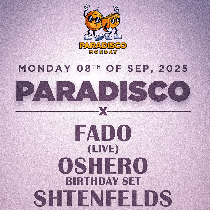 PARADISCO MONDAY X FADO LIVE