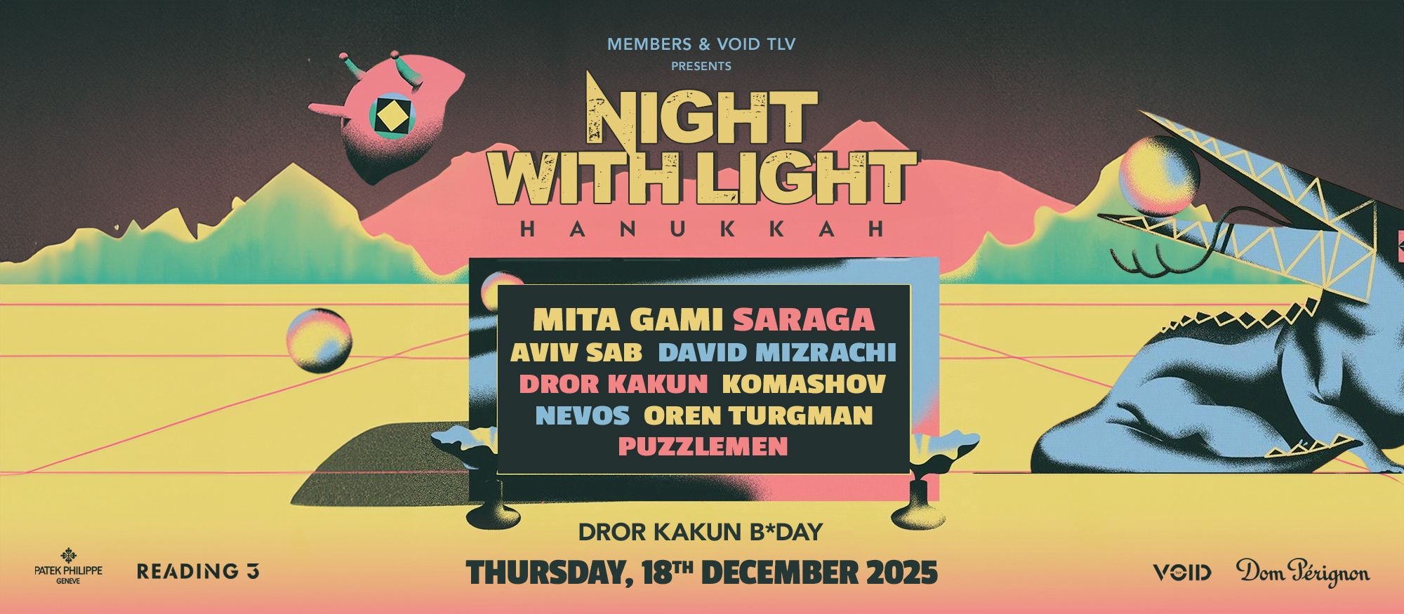 Night with light Hanukkah